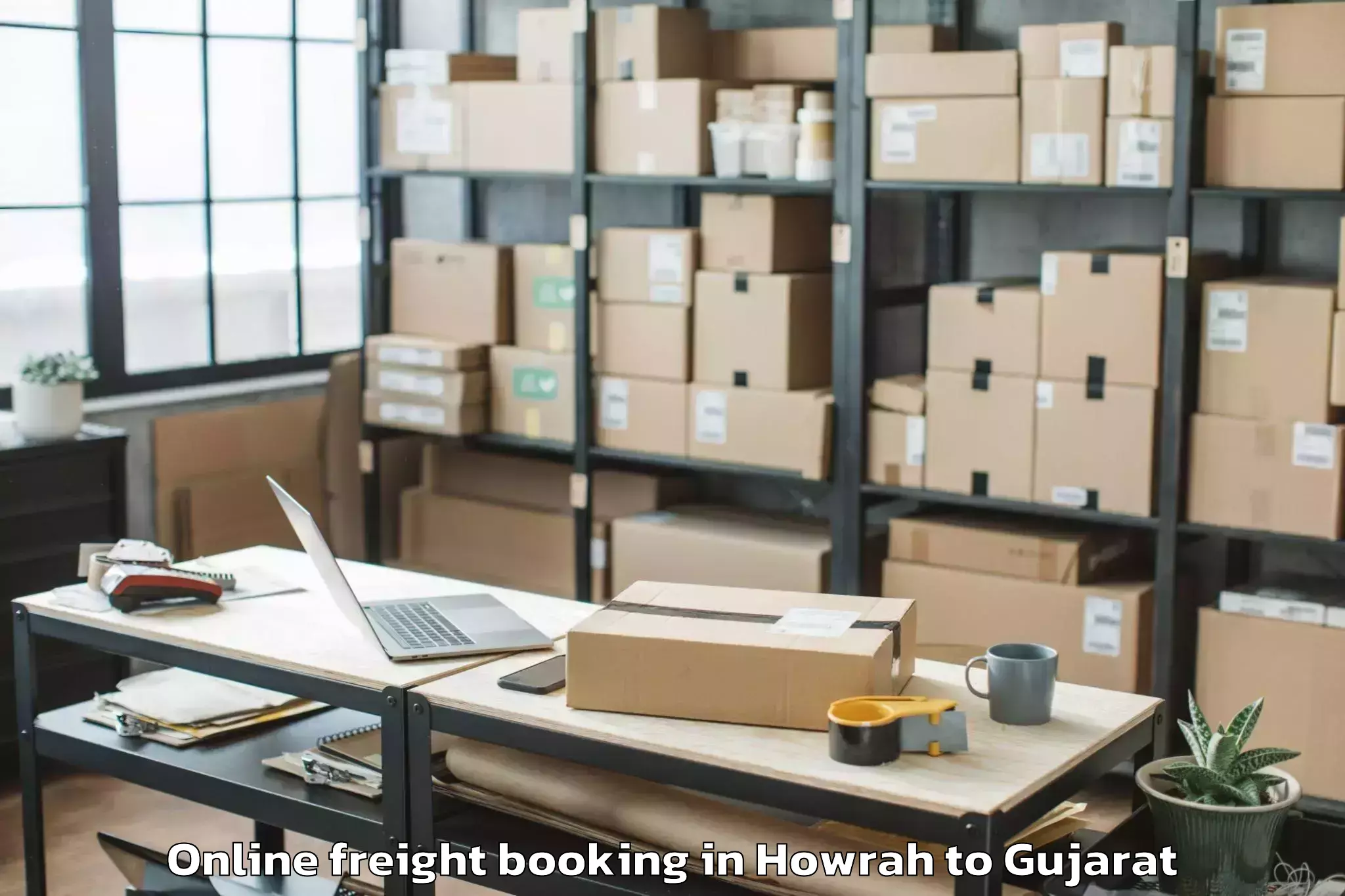 Efficient Howrah to Kanodar Online Freight Booking